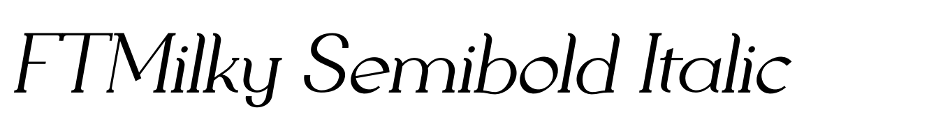 FTMilky Semibold Italic